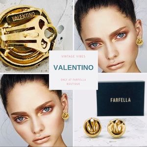 Gold tone vintage Valentino earrings earrings